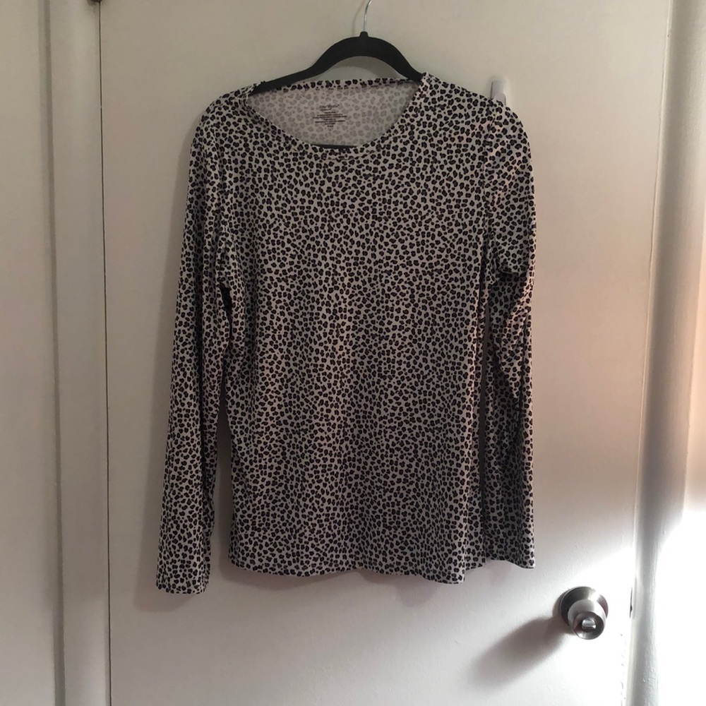 Cheetah long sleeve blouse
